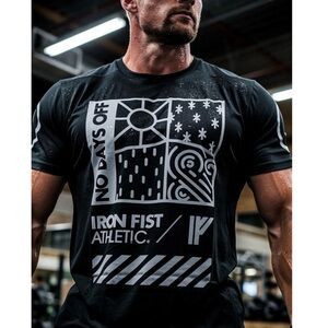 NWT Iron Fist No Days Off Black Tee